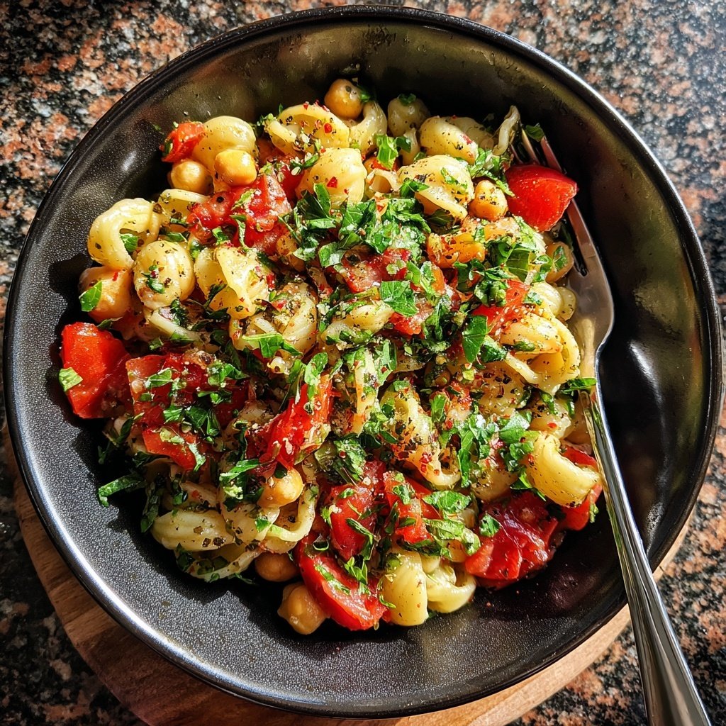 Mediterranean Chickpea Pasta Salad