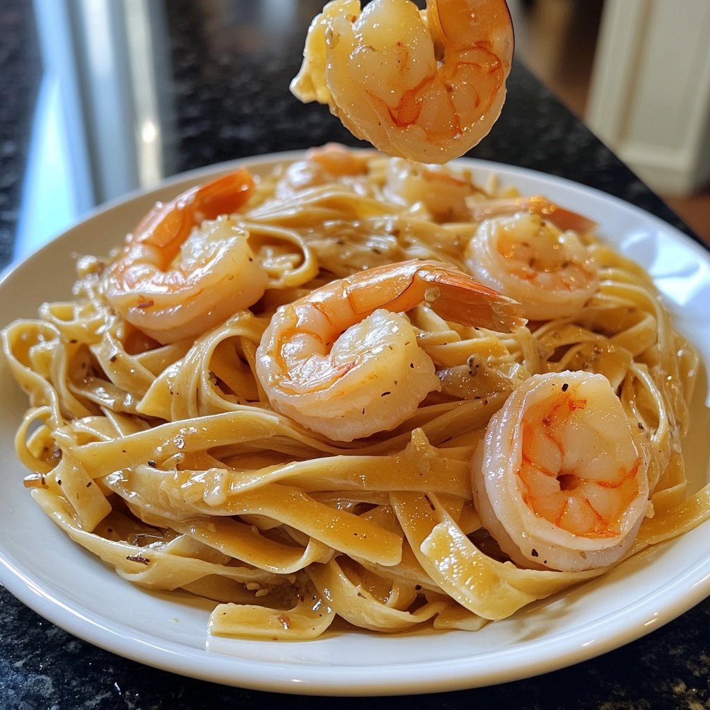15-Minute Garlic Shrimp Pasta
