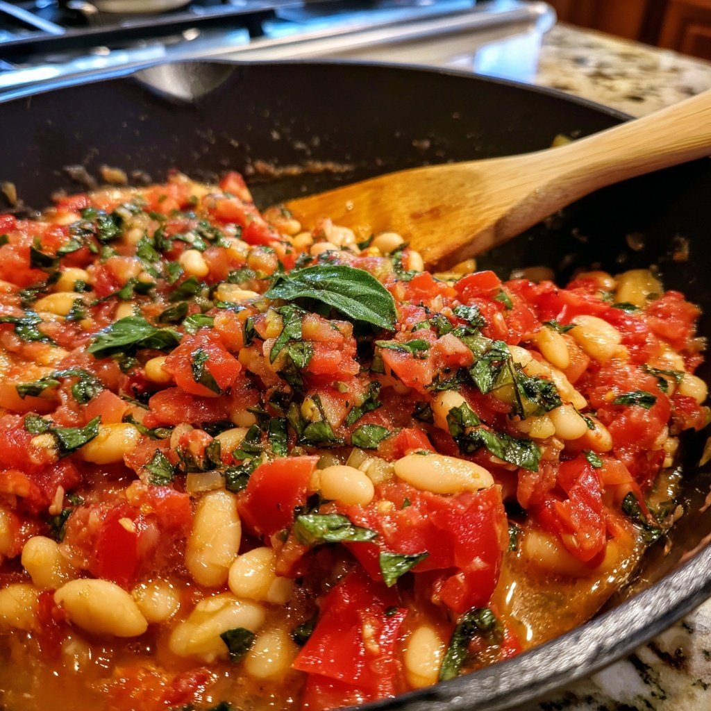 Tomato Herb White Bean Skillet