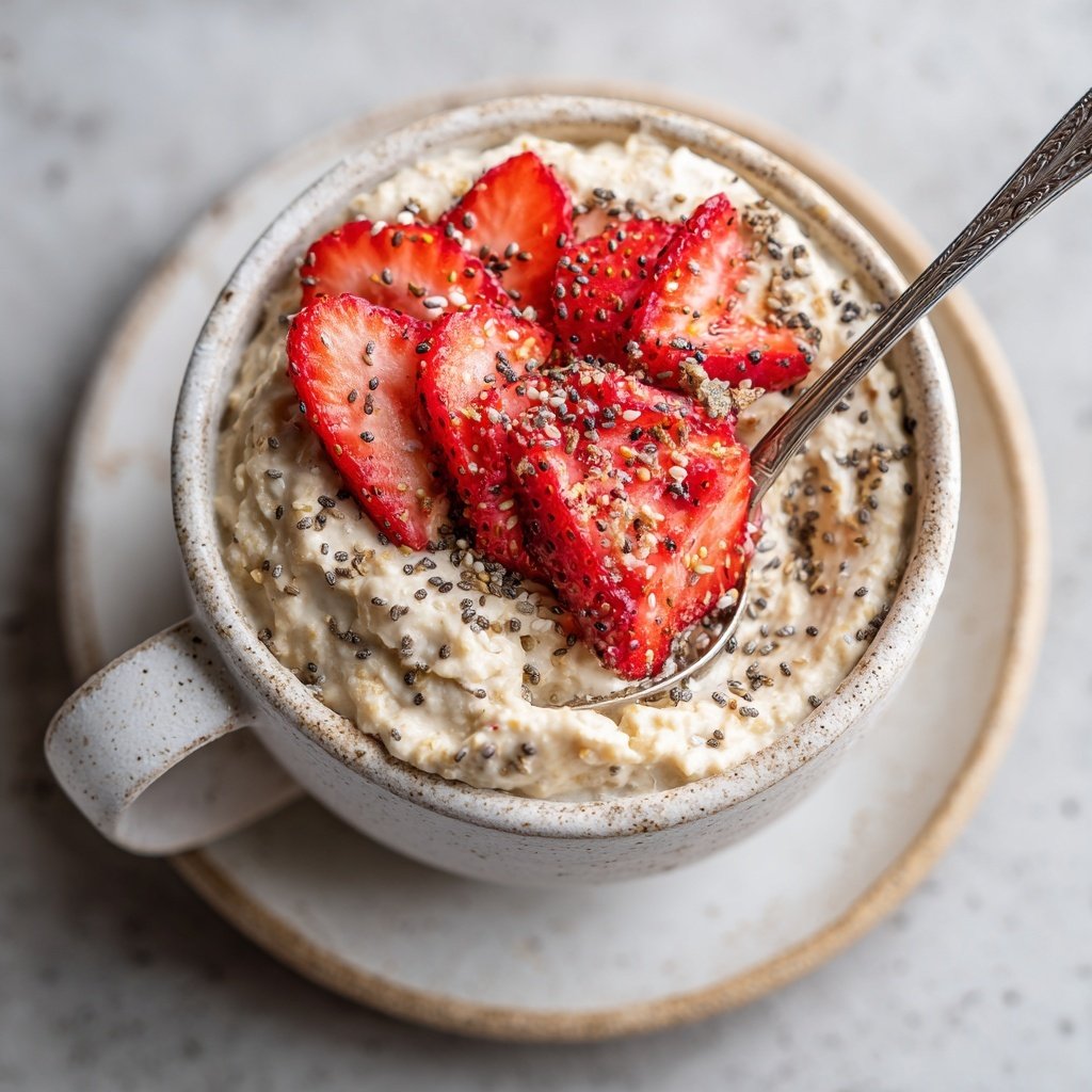 Strawberry Overnight Oats With Chia