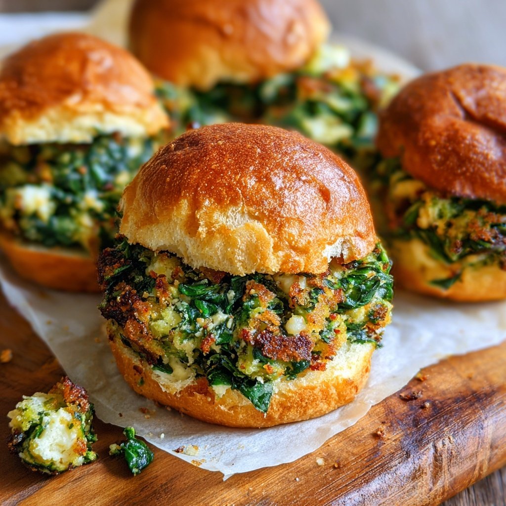 Easy Slider Spinach Feta Veggie Sliders
