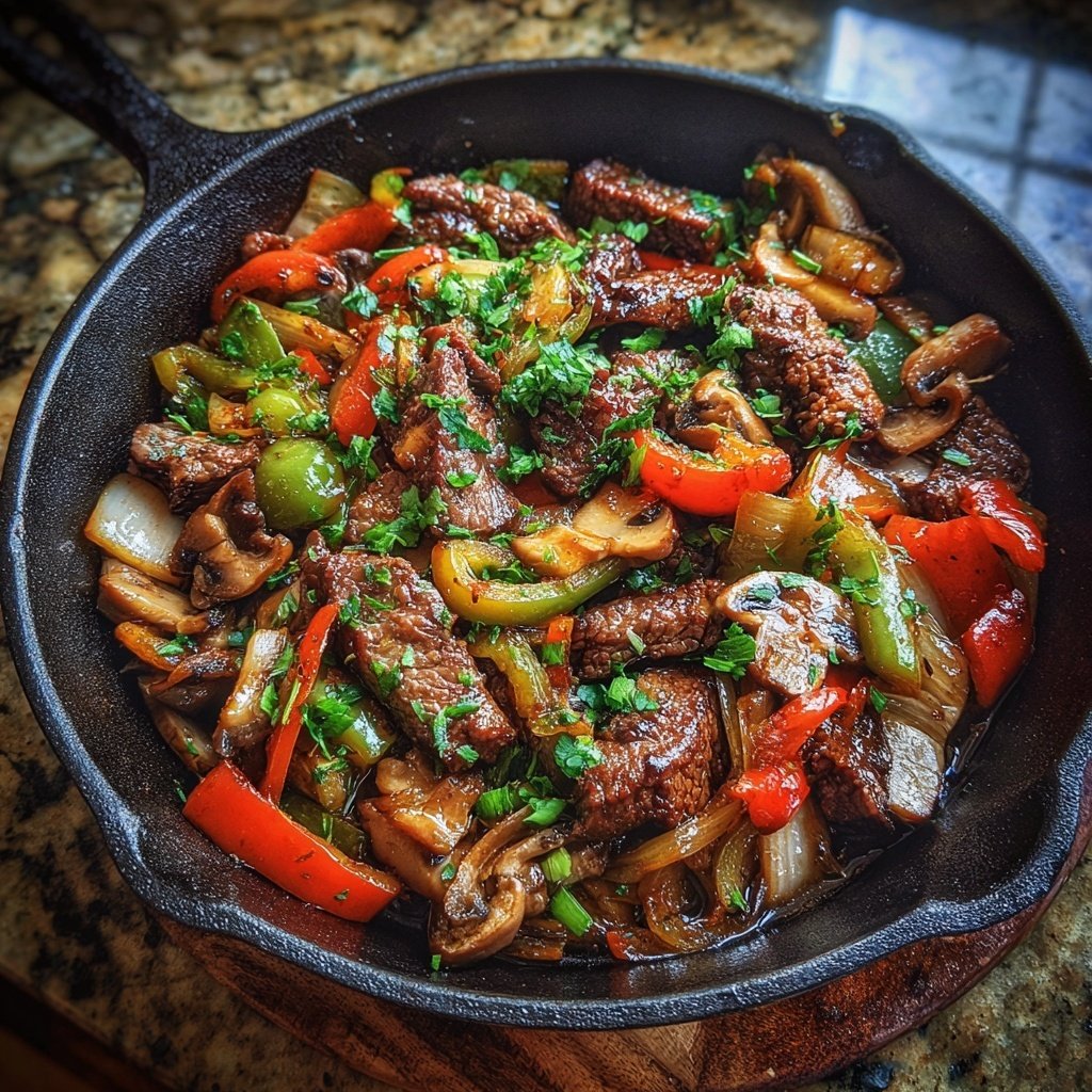 Quick Beef And Mushroom Skillet Dinner