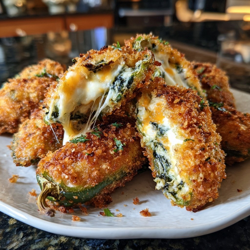 Jalapeno Poppers with Creamy Spinach Dip
