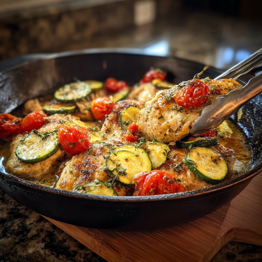 Healthy Lemon Garlic Chicken Skillet
