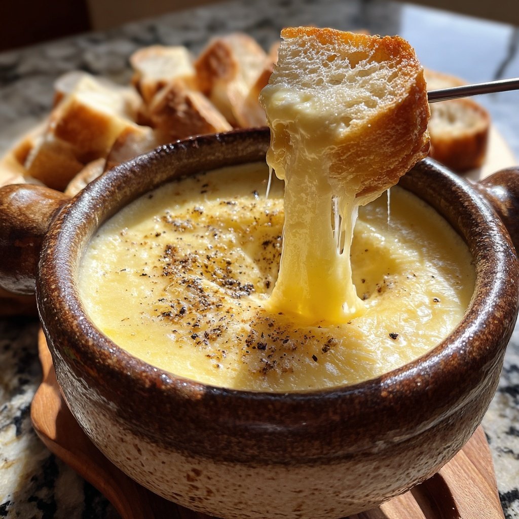 Fondue with Fontina and Black Pepper