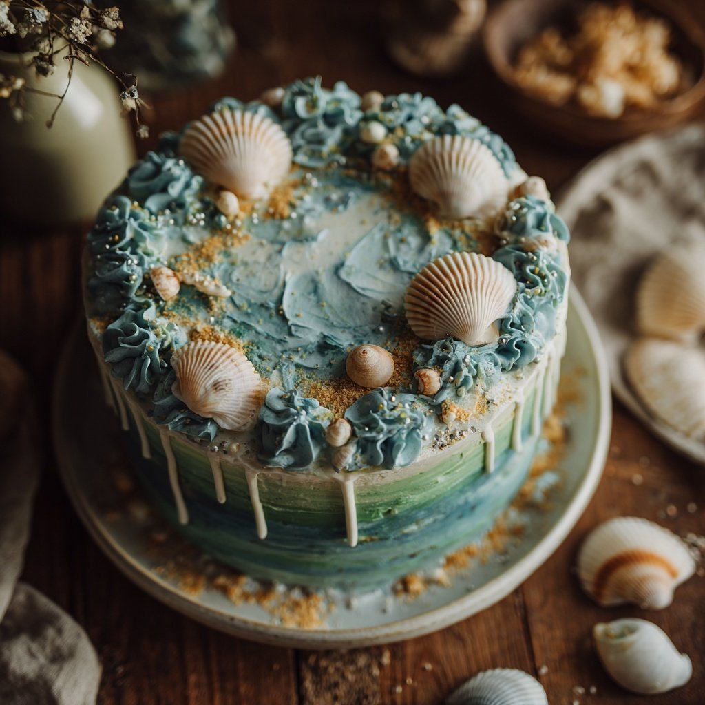 Ocean Inspired Pisces Cake