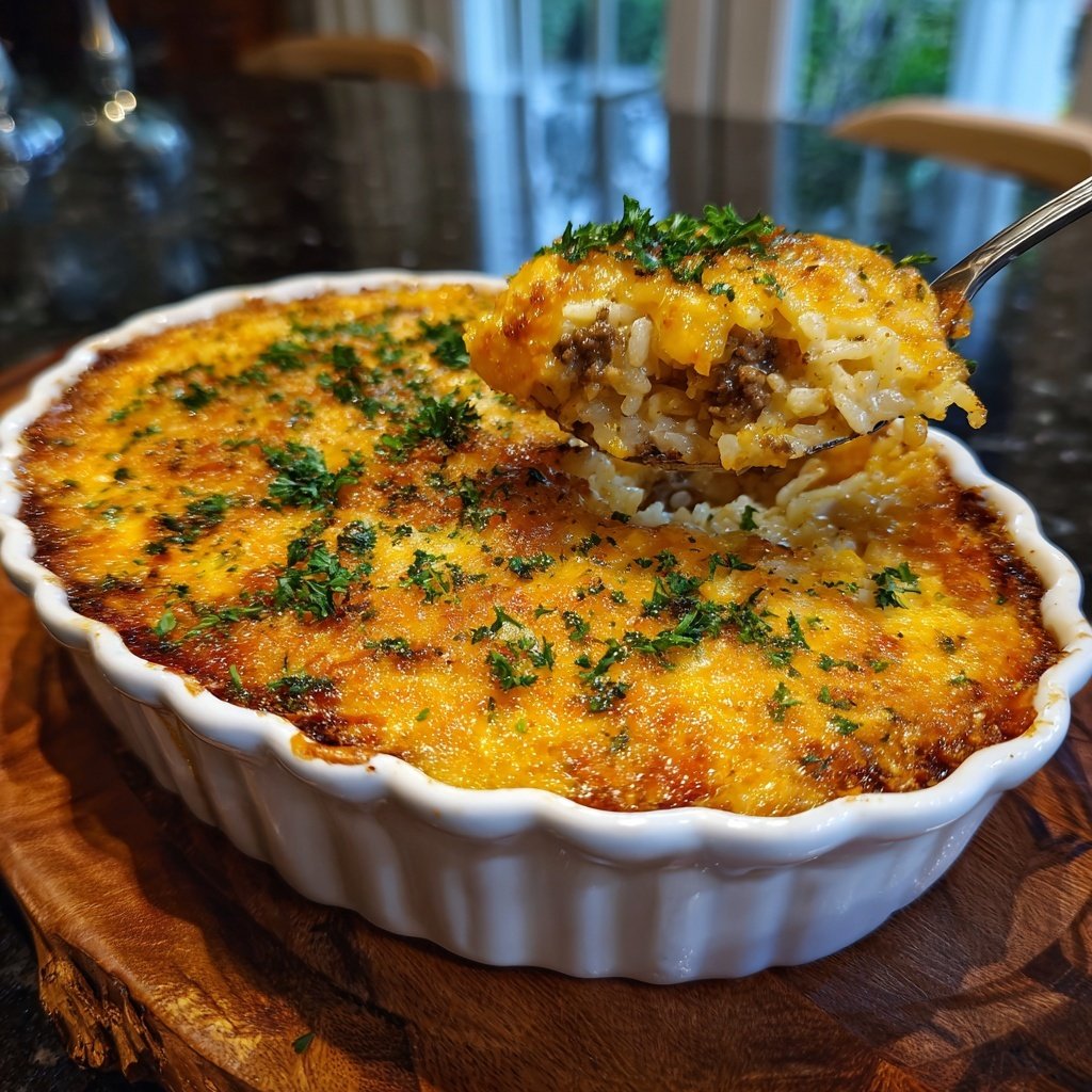 Ground Beef And Rice Casserole
