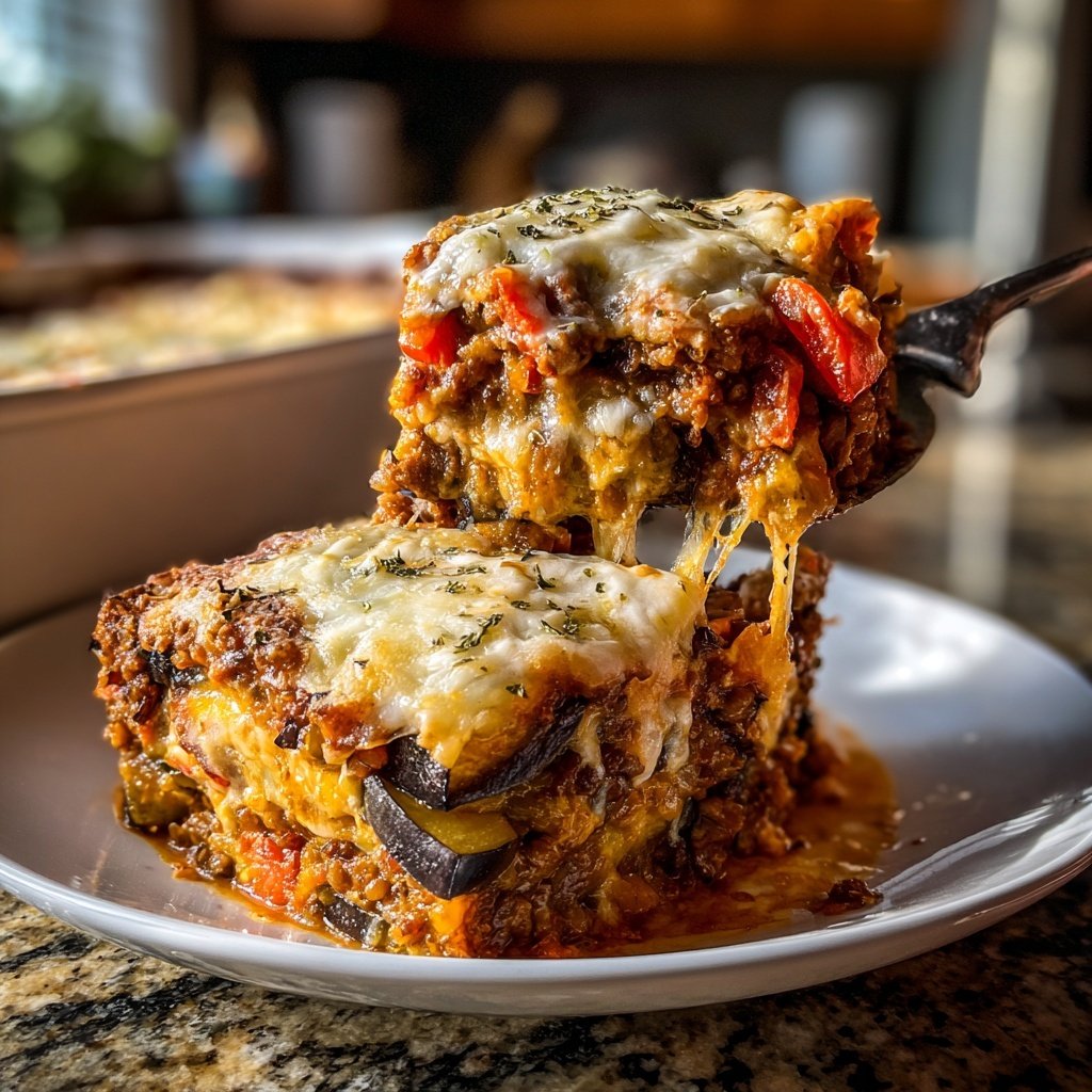 Baked Eggplant Lentil Bake