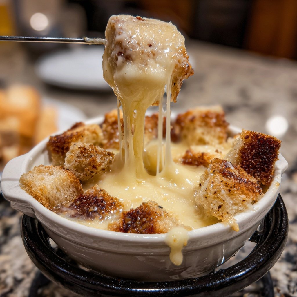 Fondue with Pepper Jack Cheese