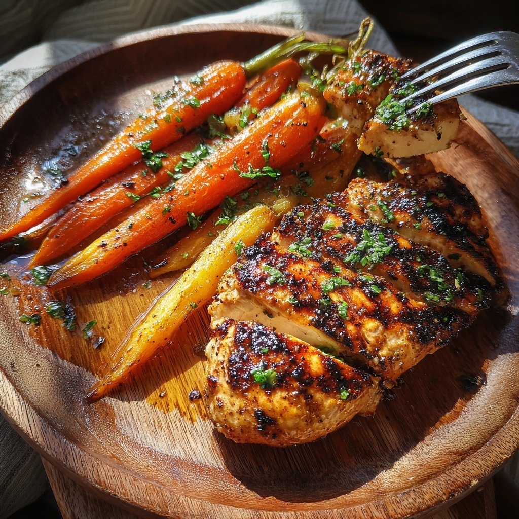 Healthy Chicken With Roasted Carrots