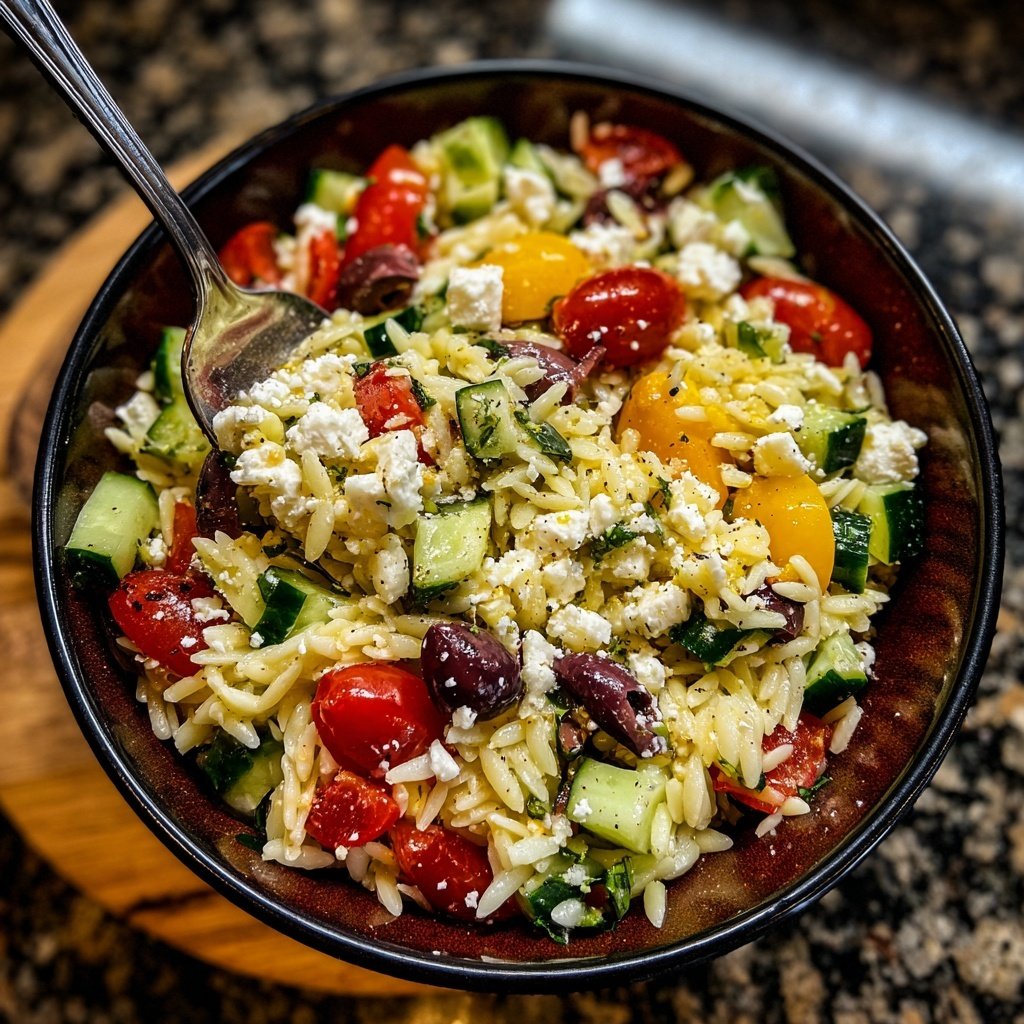 Healthy Lunch Greek Orzo Salad