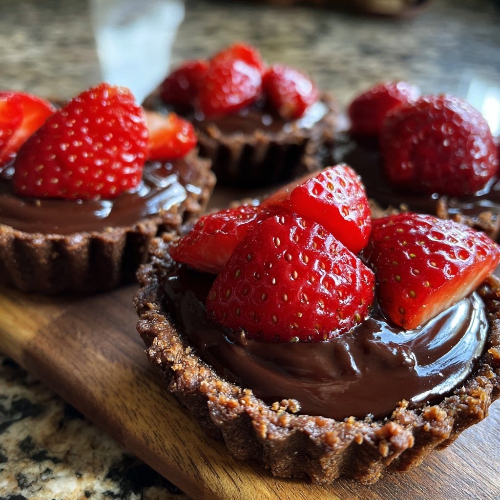 Chocolate Strawberry Tartlets